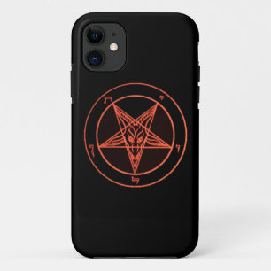Schwarzer/orange Baphomet Telefon-Kasten Case-Mate iPhone Hülle