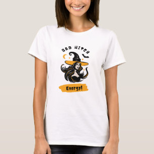 Schwarzer Orange Illustrative HexenHalloween-T - S T-Shirt