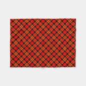 Schwarzer Orange Nahtloser Tartan Fleecedecke (Vorderseite (Horizontal))