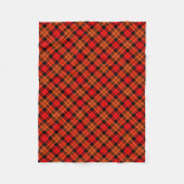 Schwarzer Orange Nahtloser Tartan Fleecedecke (Vorderseite)