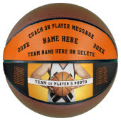 Schwarzer Orange, Personalisierter Basketball für (Vorderseite)