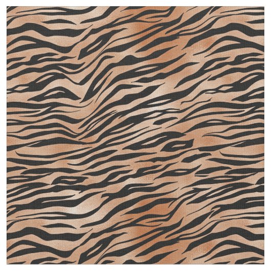 Schwarzer Orange Tiger Stoff (Nahaufnahme)