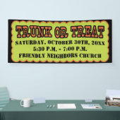 Schwarzer, orange und grüner Stamm oder Leckerei Banner (Messe)