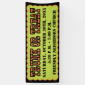 Schwarzer, orange und grüner Stamm oder Leckerei Banner (Vertikal)