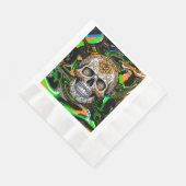 Schwarzer Orange und Zitronengrauer Zucker - Kunst Serviette (Ecke)