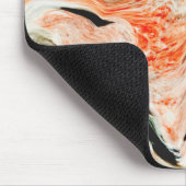 Schwarzer Orangengrauer Marmorstein Mousepad (Ecke)