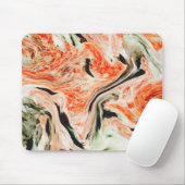 Schwarzer Orangengrauer Marmorstein Mousepad (Mit Mouse)