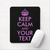 Schwarzer Orchid Behalte Ruhe und Ihren Text Mousepad (Mit Mouse)