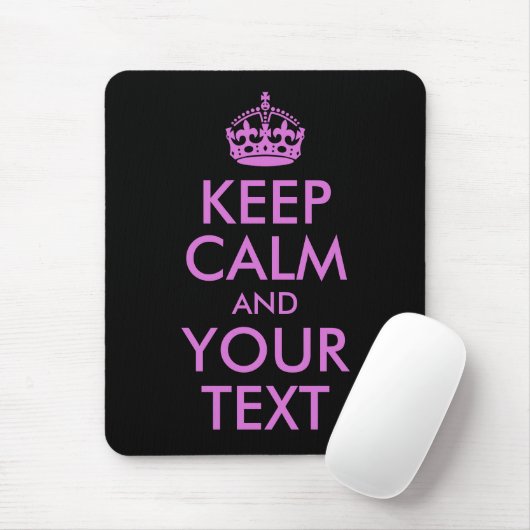 Schwarzer Orchid Behalte Ruhe und Ihren Text Mousepad (Mit Mouse)