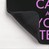 Schwarzer Orchid Behalte Ruhe und Ihren Text Mousepad (Ecke)