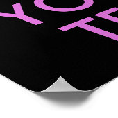 Schwarzer Orchid Behalte Ruhe und Ihren Text Poster (Ecke)