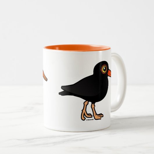Schwarzer Oystercatcher Zweifarbige Tasse (VorderseiteRechts)
