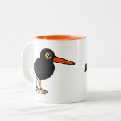 Schwarzer Oystercatcher Zweifarbige Tasse (Vorderseite Links)