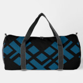 Schwarzer Ozean Blau Duffle Bag (Rückseite)