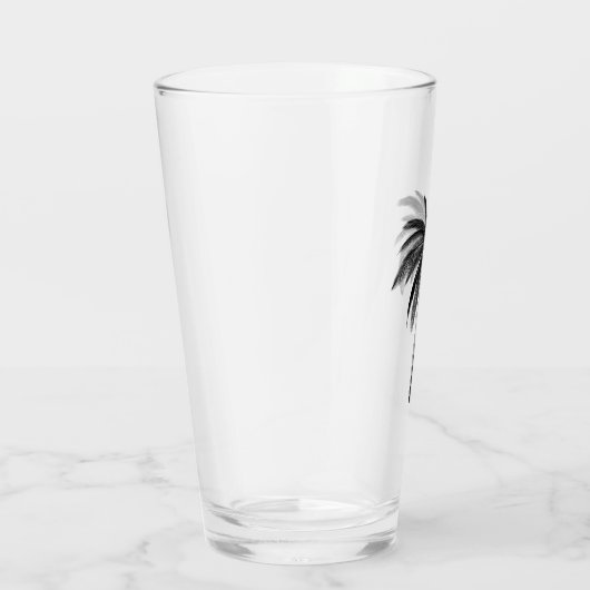 Schwarzer Palm Tree Glass Tumbler (Rechts)