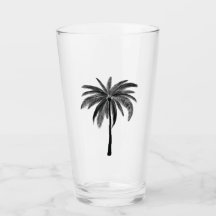 Schwarzer Palm Tree Glass Tumbler