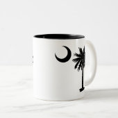Schwarzer Palmetto Zweifarbige Tasse (VorderseiteRechts)