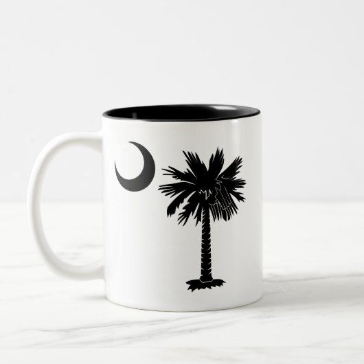 Schwarzer Palmetto Zweifarbige Tasse (Links)