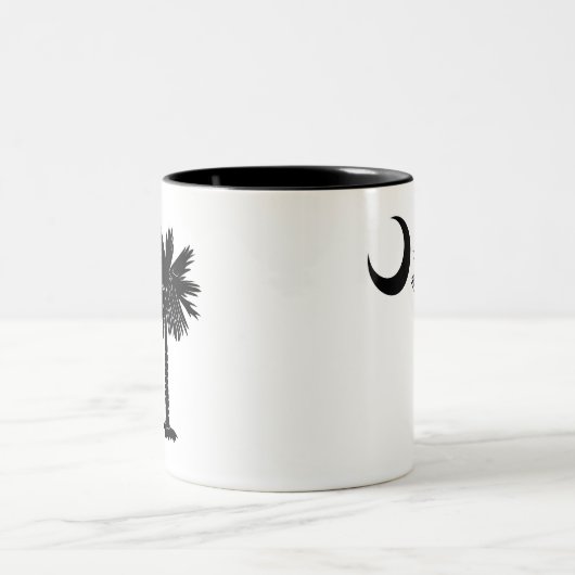 Schwarzer Palmetto Zweifarbige Tasse (Mittel)