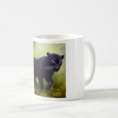 Schwarzer Panther (10) Wildkatze Kaffeetasse (VorderseiteRechts)