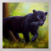 Schwarzer Panther (10) Wildkatze Poster (Vorne)