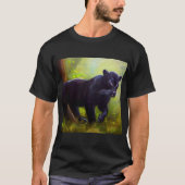 Schwarzer Panther (10) Wildkatze T-Shirt (Vorderseite)