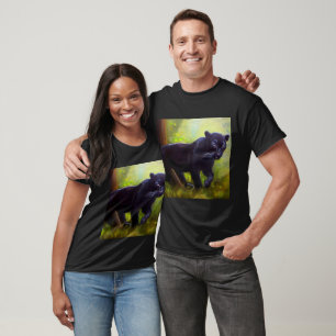 Schwarzer Panther (10) Wildkatze T-Shirt