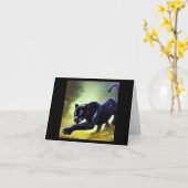 Schwarzer Panther (11) Wildkatze Karte (Gelbe Blume)