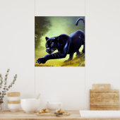 Schwarzer Panther (11) Wildkatze Poster (Küche)