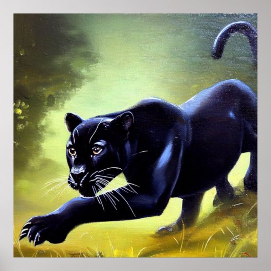 Schwarzer Panther (11) Wildkatze Poster (Vorne)