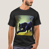 Schwarzer Panther (11) Wildkatze T-Shirt (Vorderseite)