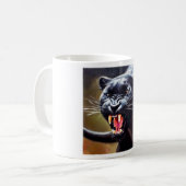 Schwarzer Panther (12) Wildkatze Kaffeetasse (Vorderseite Links)