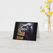 Schwarzer Panther (12) Wildkatze Karte (Gelbe Blume)
