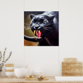 Schwarzer Panther (12) Wildkatze Poster (Küche)
