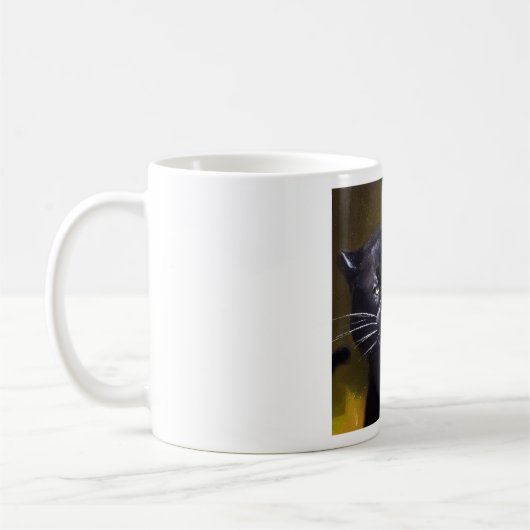 Schwarzer Panther (13) Wildkatze Kaffeetasse (Links)