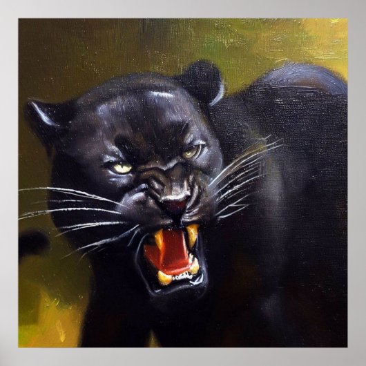 Schwarzer Panther (13) Wildkatze Poster (Vorne)
