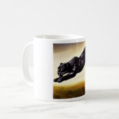 Schwarzer Panther (1) Wildkatze Kaffeetasse (Vorderseite Links)