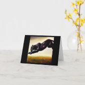 Schwarzer Panther (1) Wildkatze Karte (Gelbe Blume)