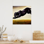 Schwarzer Panther (1) Wildkatze Poster (Küche)