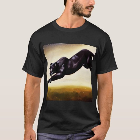 Schwarzer Panther (1) Wildkatze T-Shirt (Vorderseite)