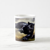 Schwarzer Panther (2) Wildkatze Kaffeetasse (Mittel)