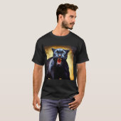 Schwarzer Panther (3) Wildkatze T-Shirt (Vorne ganz)