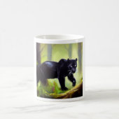 Schwarzer Panther (4) Wildkatze Kaffeetasse (Mittel)