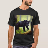 Schwarzer Panther (4) Wildkatze T-Shirt (Vorderseite)