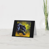 Schwarzer Panther (5) Wildkatze Karte (Vorderseite)