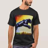 Schwarzer Panther (6) Wildkatze T-Shirt (Vorderseite)