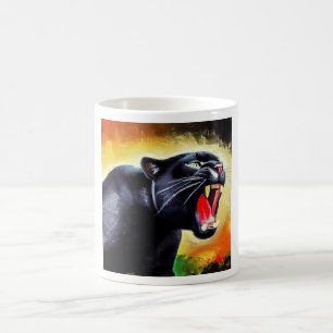 Schwarzer Panther (7) Wildkatze Kaffeetasse