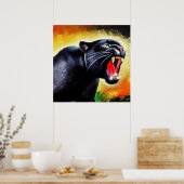 Schwarzer Panther (7) Wildkatze Poster (Küche)