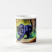 Schwarzer Panther (8) Wildkatze Kaffeetasse (Mittel)