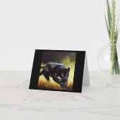 Schwarzer Panther (9) Wildkatze Karte (Vorderseite)